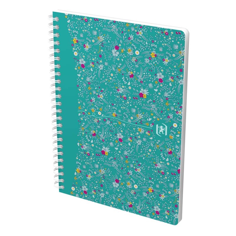 Zeszyt kołowy Oxford Flowers 90 g A5 96 ark. green