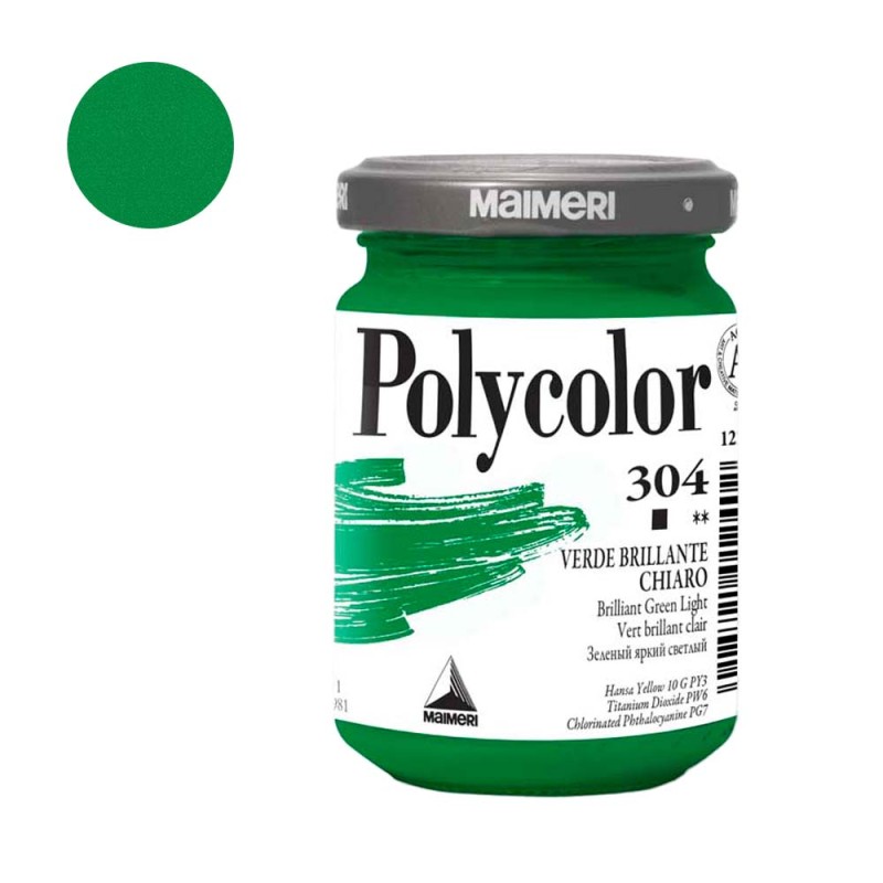 Farba akrylowa Polycolor 140 ml - 304 Brilliant Green Light