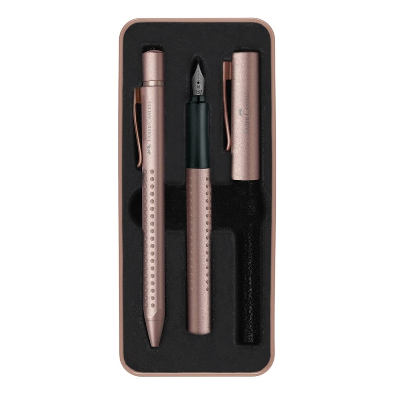 Zestaw prezentowy Faber-Castell pióro wieczne + długopis GRIP 2010 Rose Copper