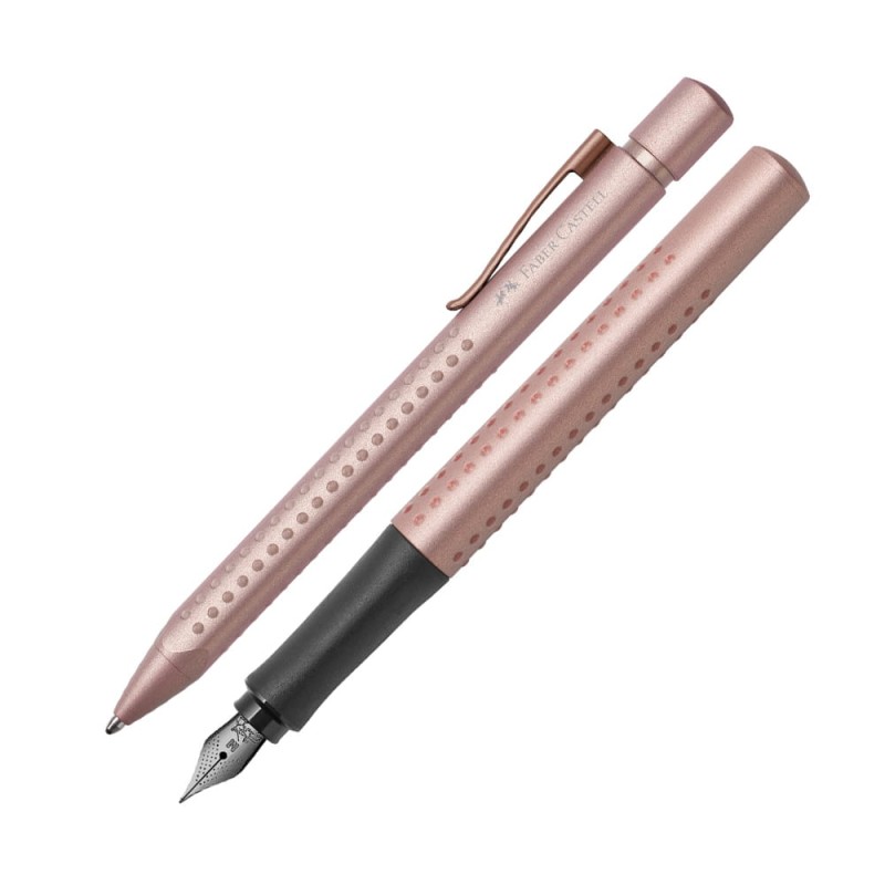 Zestaw prezentowy Faber-Castell pióro wieczne + długopis GRIP 2010 Rose Copper