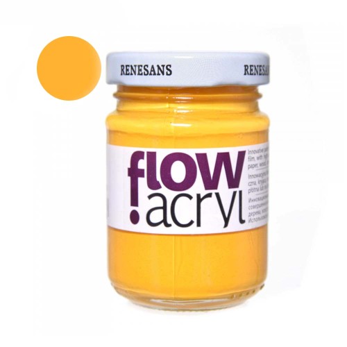 Farba akrylowa Flow 110 ml - 06 Żółta ciemna