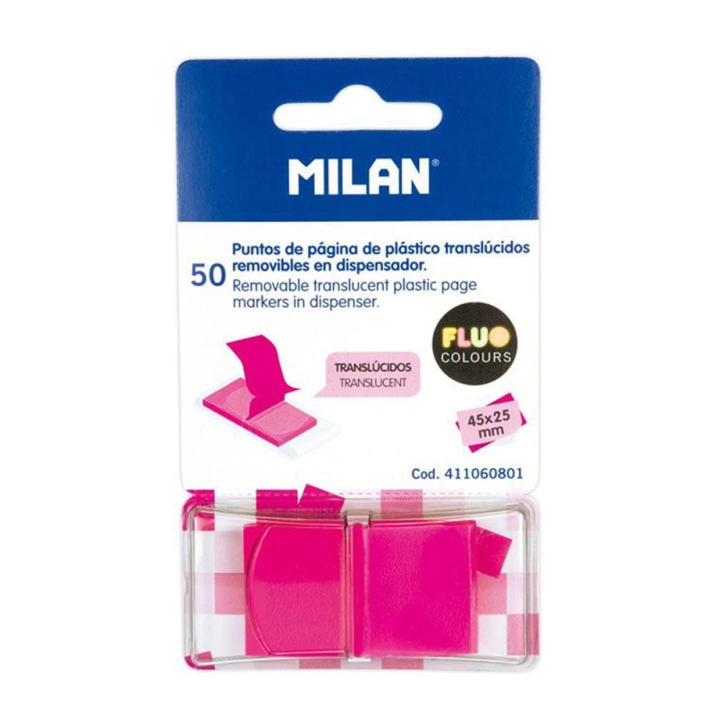 Zakładki indeksujące transparentne Milan Fluo