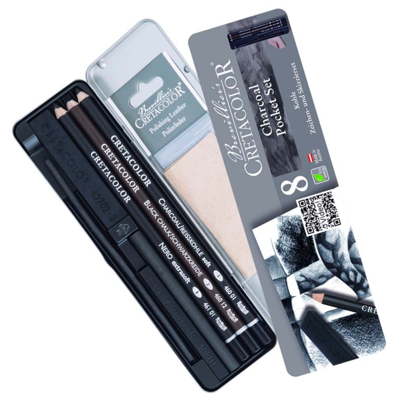 Zestaw węgli Cretacolor Charcoal Pocket Set - 8 szt.  06
