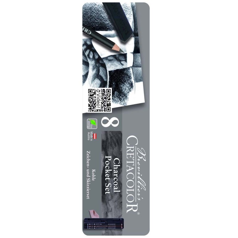 Zestaw węgli Cretacolor Charcoal Pocket Set - 8 szt. 01