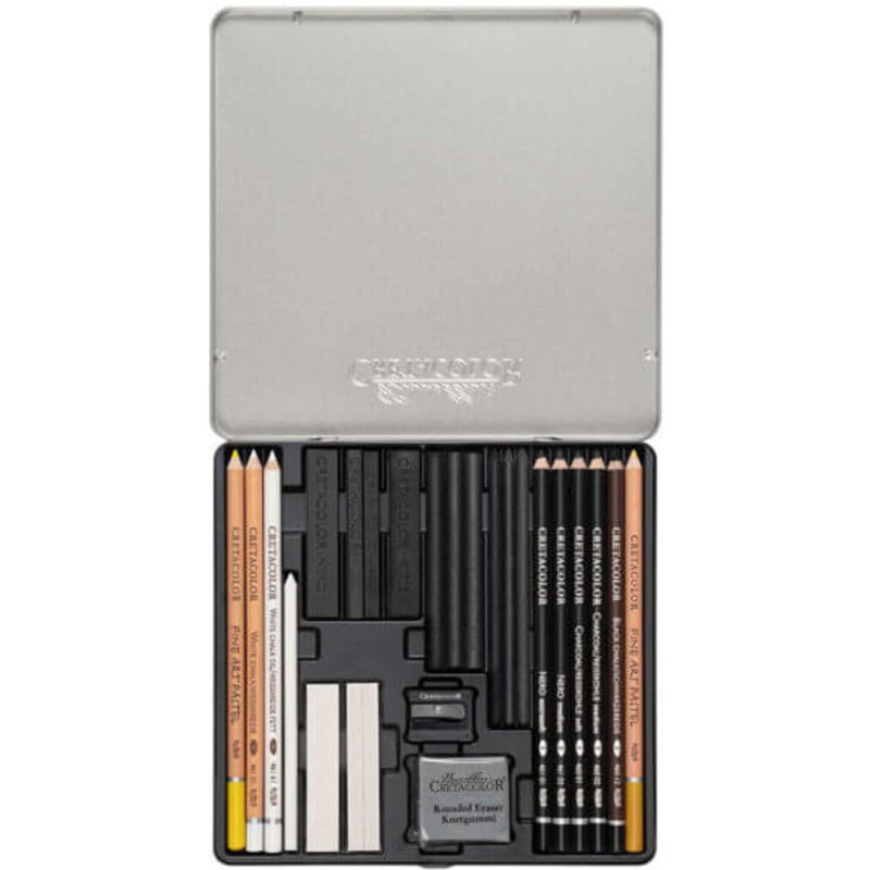 Artset Cretacolor Wolf Box Drawing Set - 24 elementy