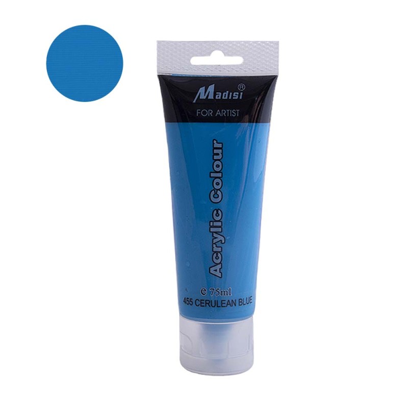 Farba akrylowa Madisi 75 ml - 455 Cerulean blue