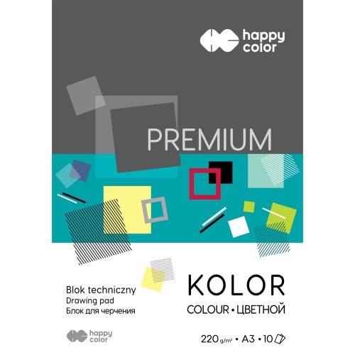 Blok techniczny Happy Color kolor - A3, 220 g, 10 ark.