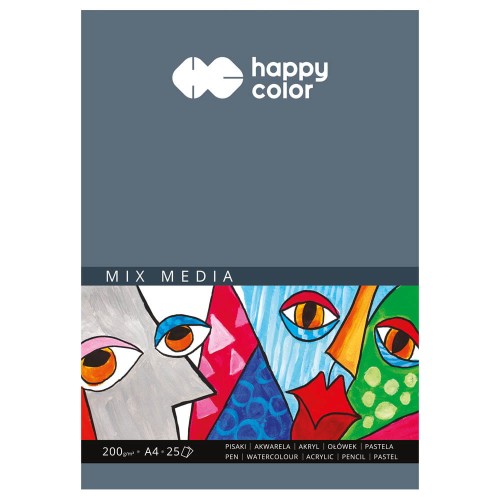 Blok Happy Color Mix Media - A4, 200 g, 10 ark.