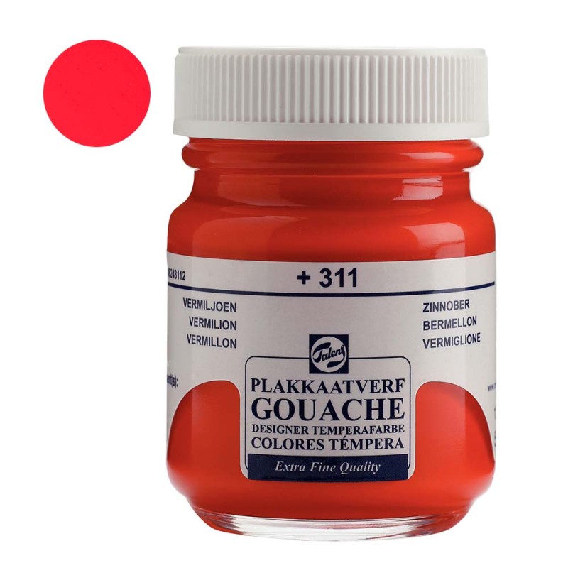 Farba Gouache Extra Fine Talens 50 ml - 311 Vermilion