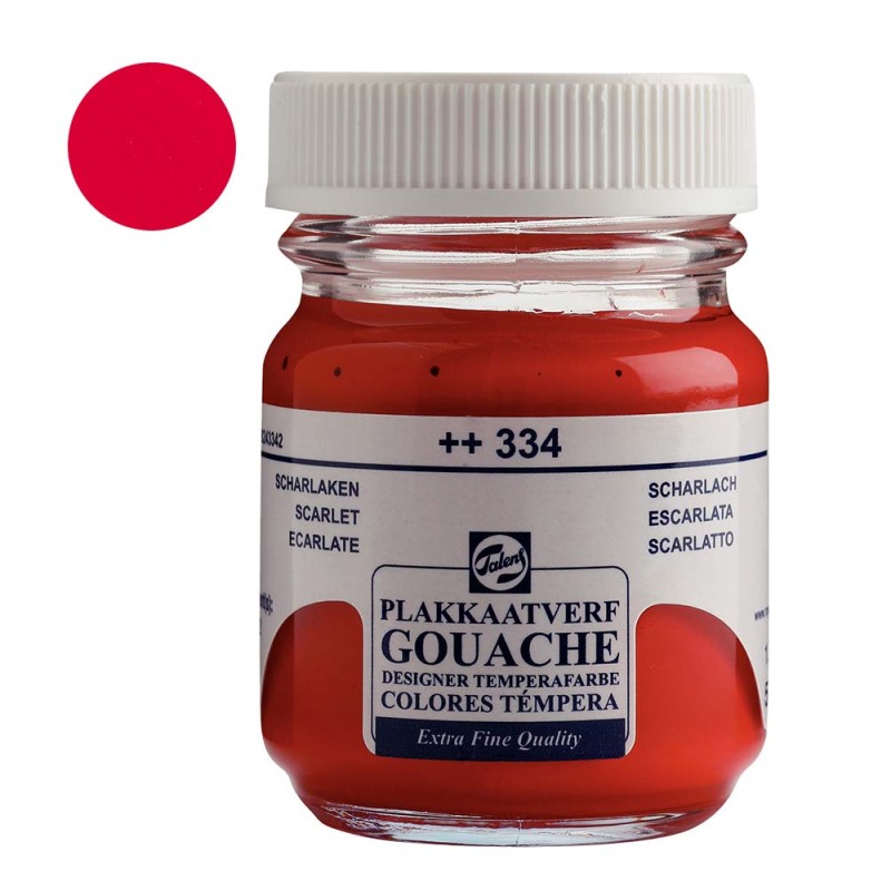 Farba Gouache Extra Fine Talens 50 ml - 334 Scarlet