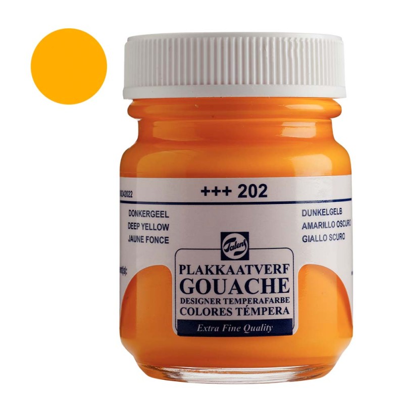Farba Gouache Extra Fine Talens 50 ml - 202 Deep yellow