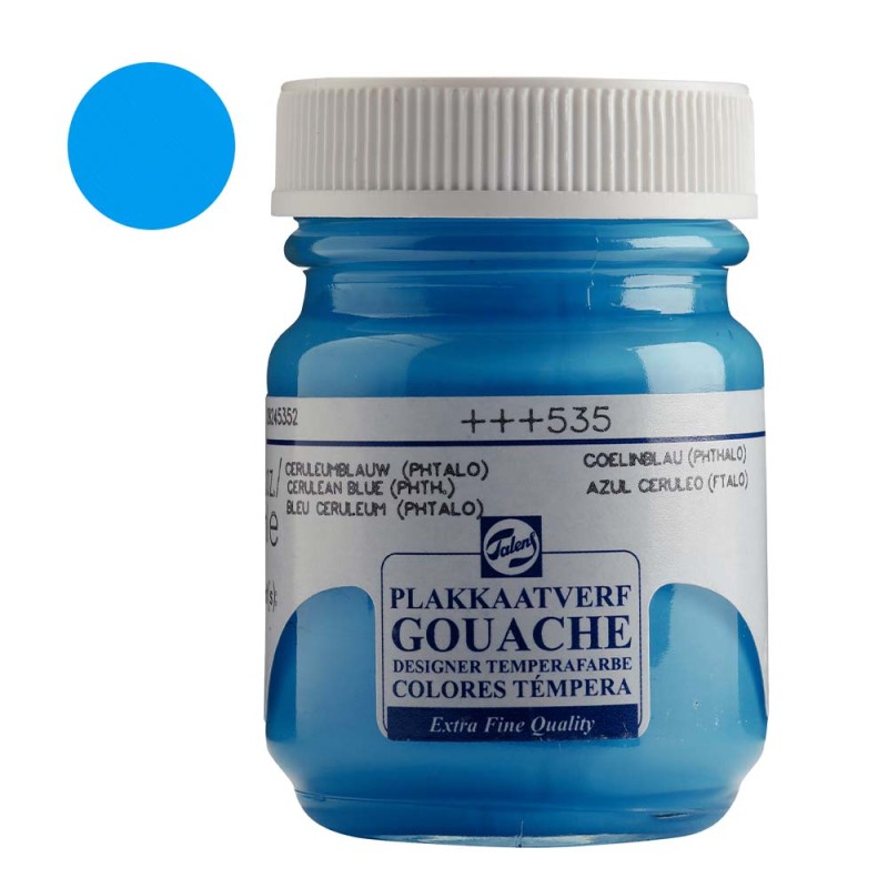 Farba Gouache Extra Fine Talens 50 ml - 535 Cerulean blue