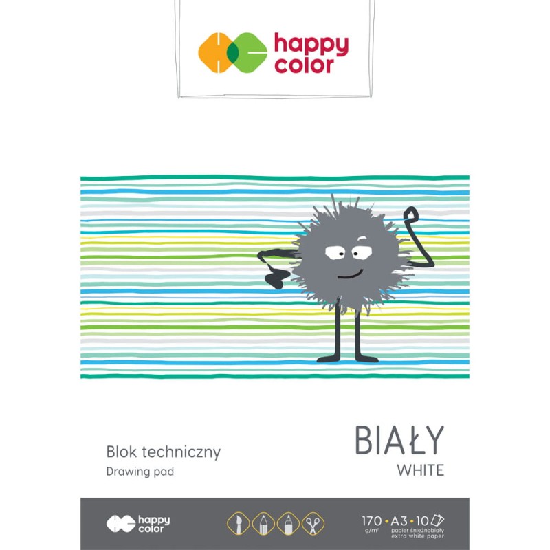 Blok techniczny Happy Color - A3, 170 g, 10 ark.