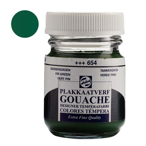 Farba Gouache Extra Fine Talens 50 ml - 654 Fir green