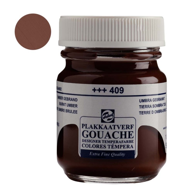 Farba Gouache Extra Fine Talens 50 ml - 409 Burnt umber