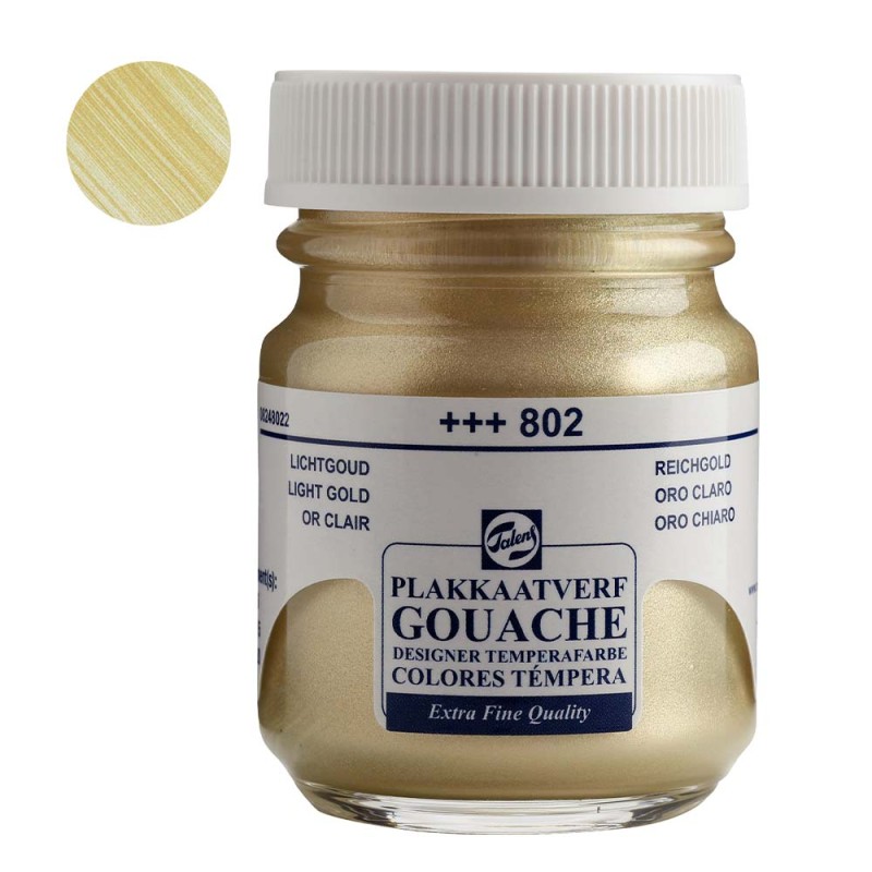 Farba Gouache Extra Fine Talens 50 ml - 802 Light gold