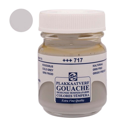 Farba Gouache Extra Fine Talens 50 ml - 717 Cold grey