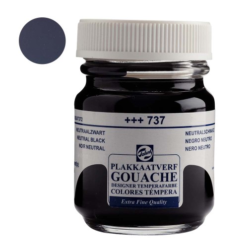 Farba Gouache Extra Fine Talens 50 ml - 737 Neutral black