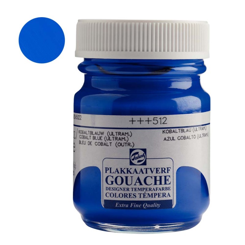 Farba Gouache Extra Fine Talens 50 ml - 512 Cobalt blue (ultramarine)