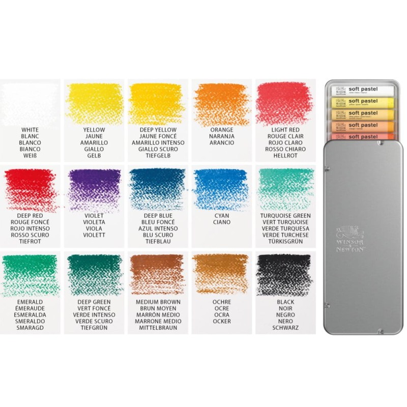 Pastele suche Soft Pastel Winsor &amp; Newton 15 szt