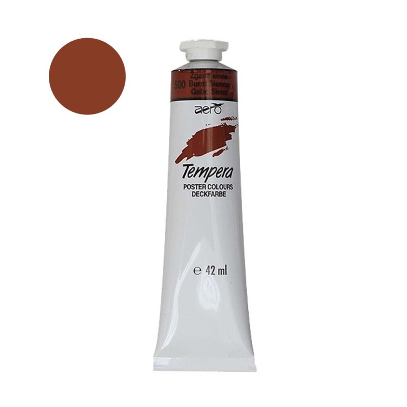Farba tempera Aero 42ml - 500  Burnt Sienna