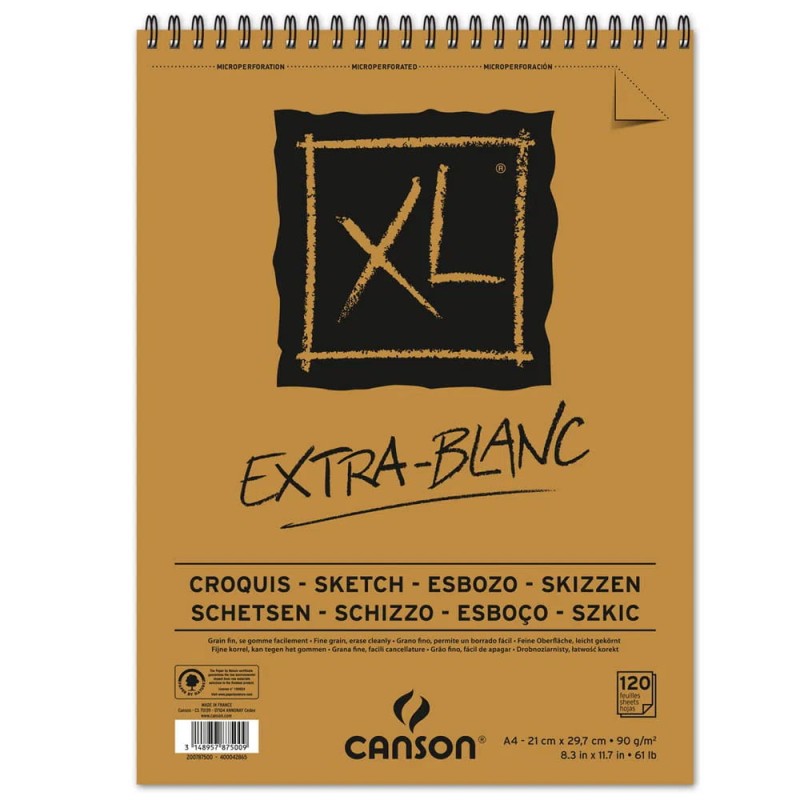 Blok Canson XL Extra White - A4, 90 g, 120 ark. 2