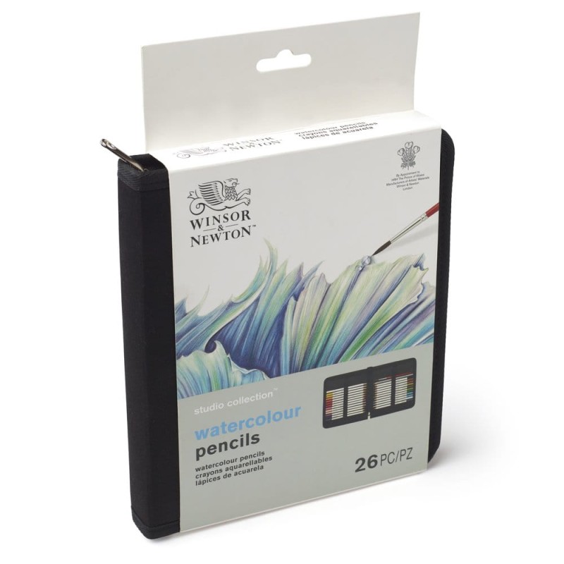 Zestaw kredek  akwarelowych w piórniku Studio Collection Watercolour Pencils Wallet Set 27 elementów Winsor &amp; Newton