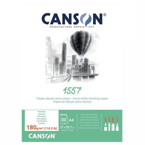 Blok do rysunku Canson 1557 Dessin - A4, 180 g, 30 ark.