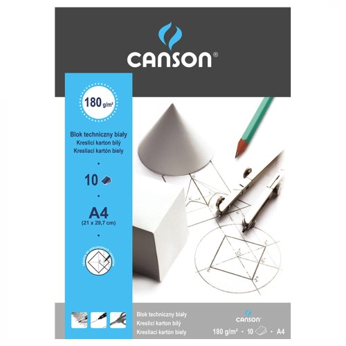 Blok techniczny Canson  - A4, 190 g, 10 ark.
