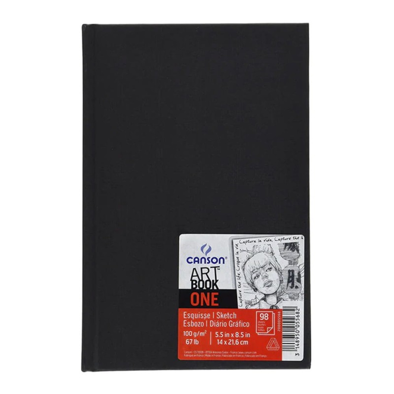 Artbook Canson One - 14 x 21.6 cm, 100 g, 96 ark.