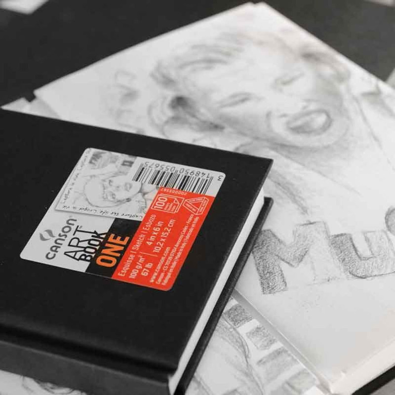 Artbook Canson One - 14 x 21.6 cm, 100 g, 96 ark.