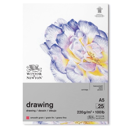 Blok do rysunku Winsor & Newton Drawing Smooth - A5, 220 g, 25 ark.