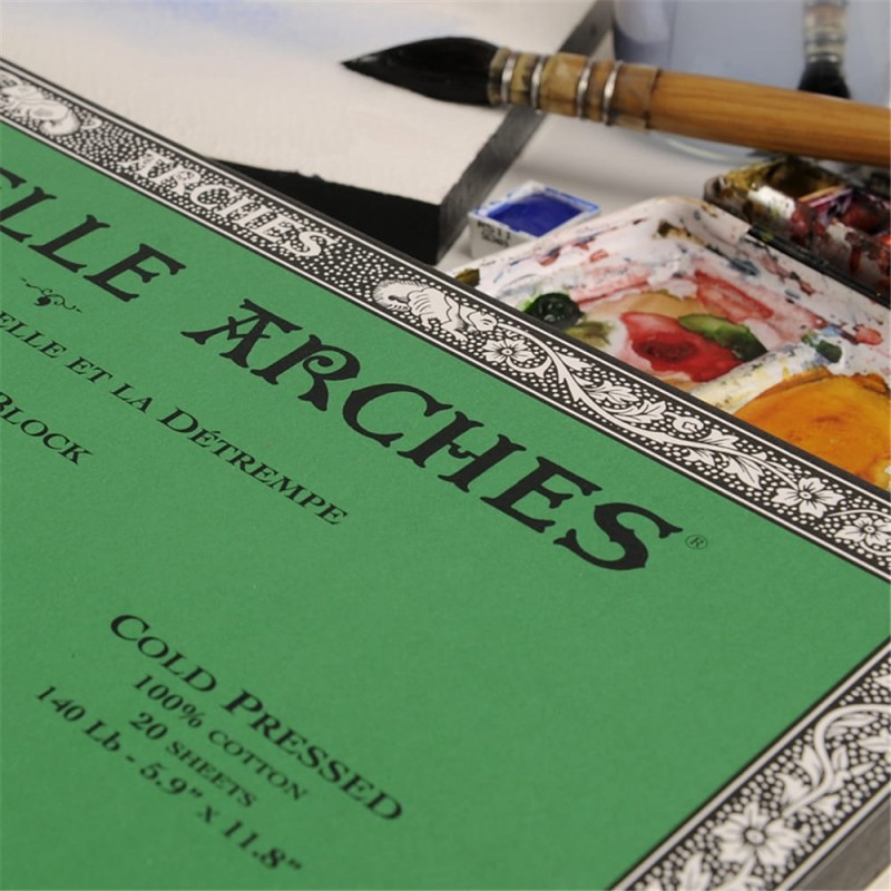 Blok do akwareli Arches Grain Fin - A4, 300 g, 20 ark., cold pressed