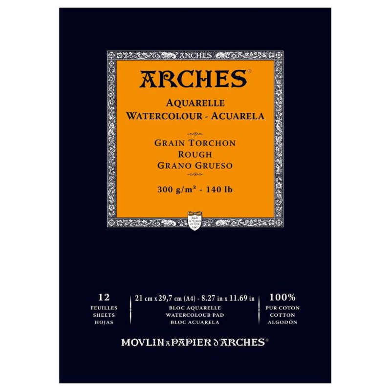 Blok do akwareli Arches Grain Torchon - A4, 300 g, 20 ark., rough