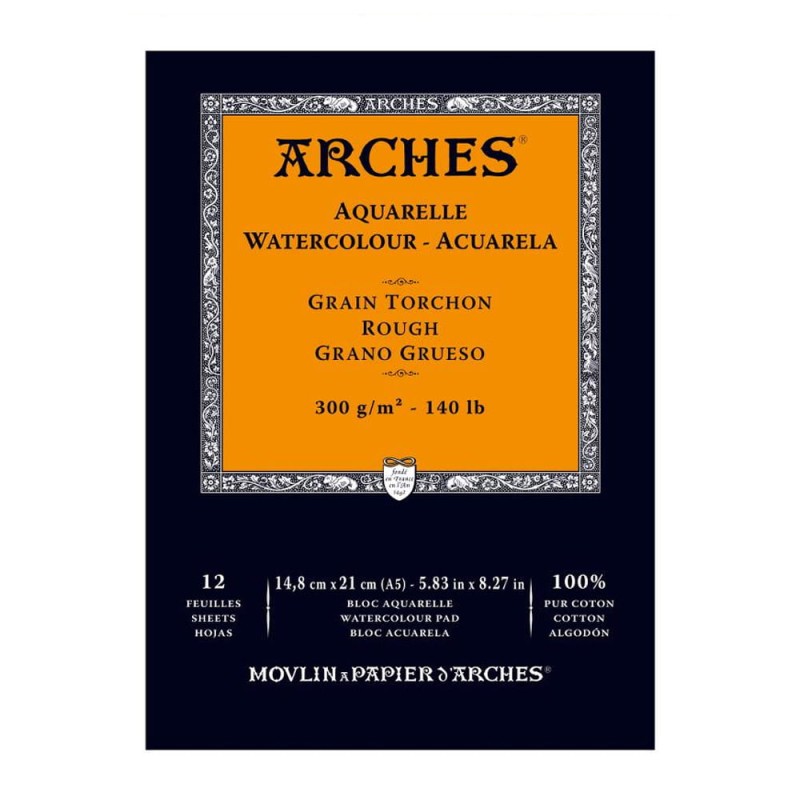 Blok do akwareli Arches Grain Torchon - A5, 300 g, 20 ark., rough