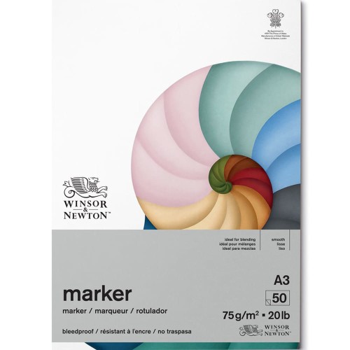 Blok do markerów Winsor & Newton Bleedproof - A3, 75 g, 50 ark.