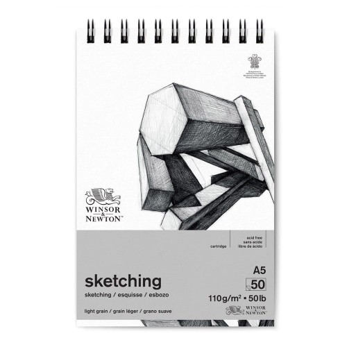 Blok na spirali Winsor & Newton Sketching - A5, 110 g, 50 ark.