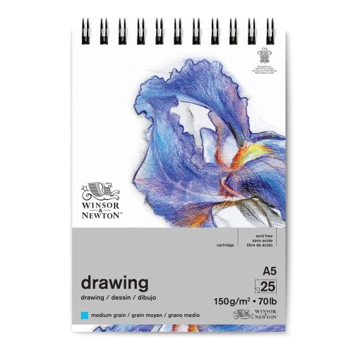 Blok do rysunku Winsor & Newton Drawing Medium spirala - A5, 150 g, 25 ark.