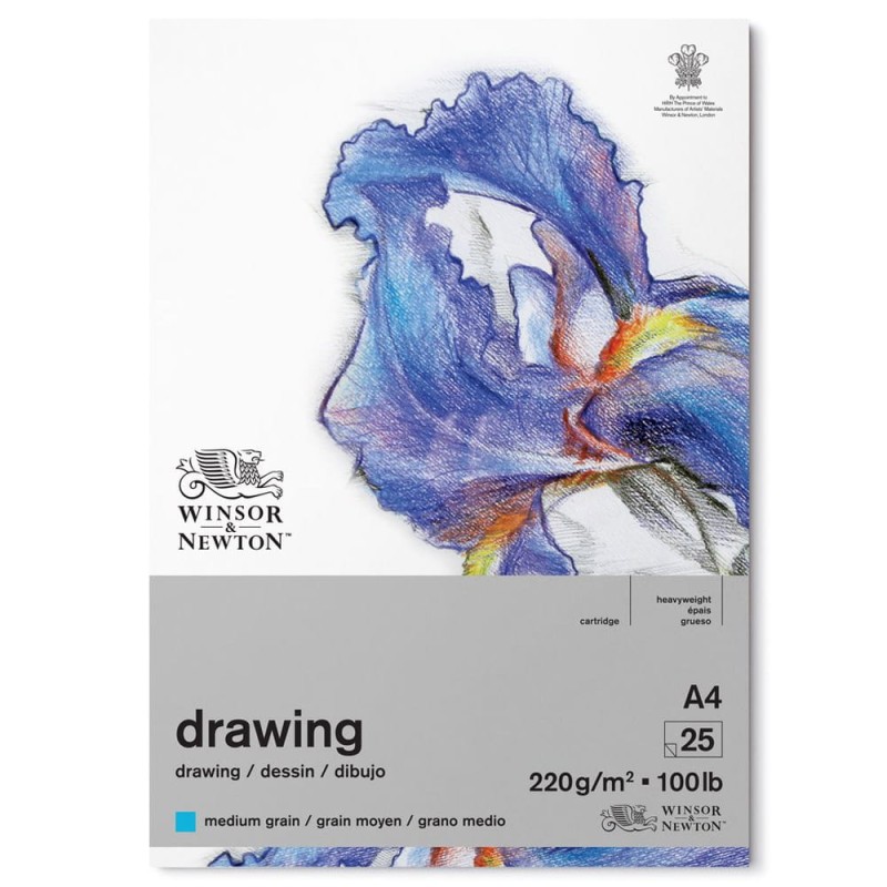 Blok do rysunku Winsor &amp; Newton Drawing Medium - A4, 150 g, 25 ark.