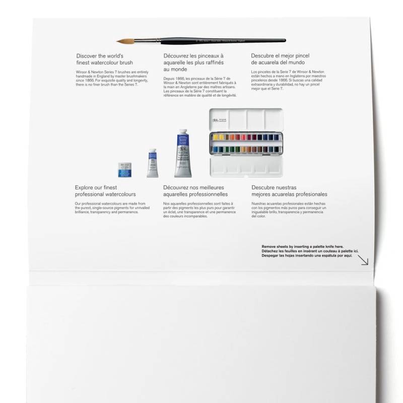 Blok do akwareli W&N Professional Hot Press - 25.4 x 35.6 cm, 300 g, 20 ark., 100% bawełny 02