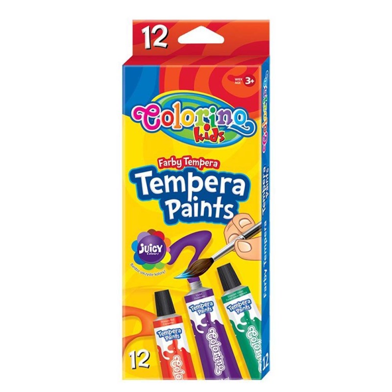 Zestaw farb tempery Colorino 12x12 ml