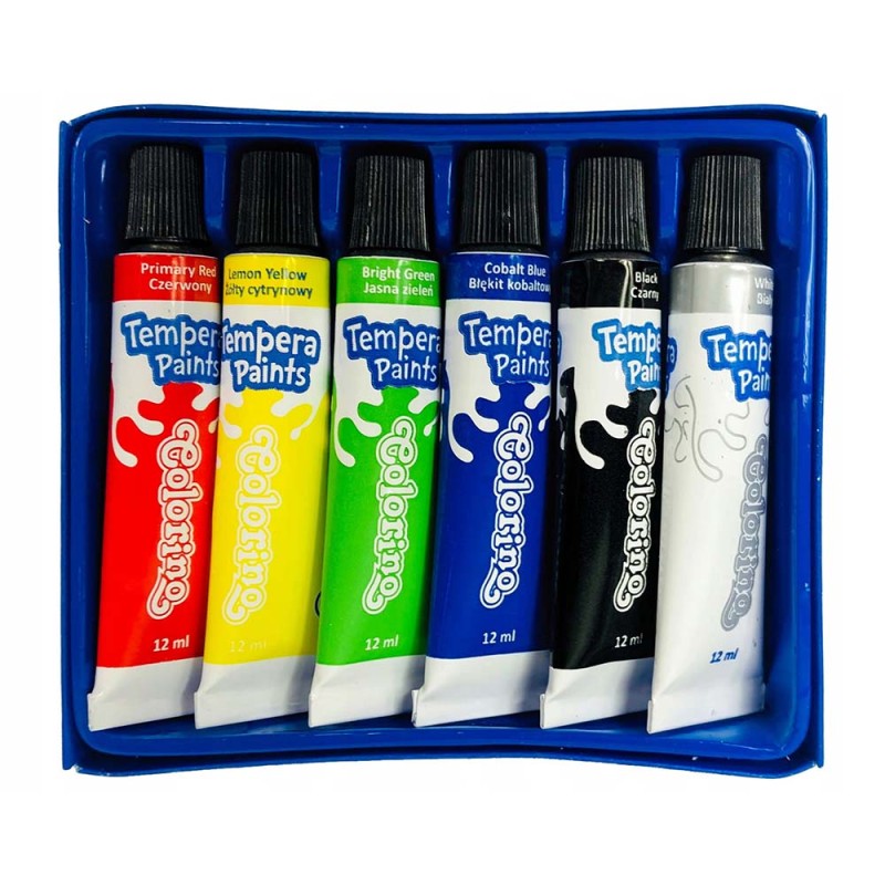 Zestaw farb tempery Colorino 6x12 ml