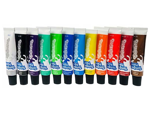 Zestaw farb tempery Colorino 12x12 ml