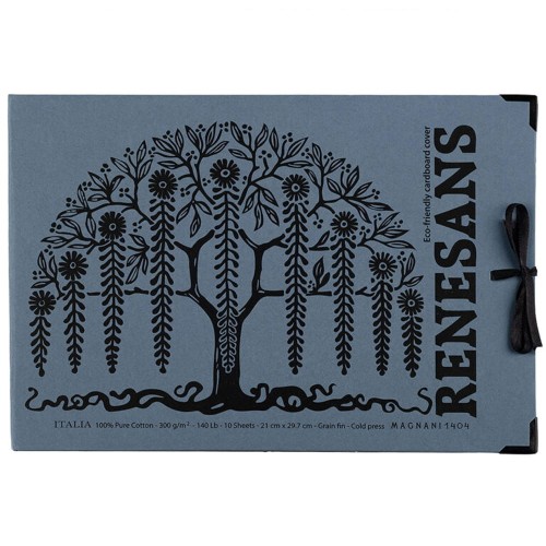 Papier do akwareli w teczce Renesans Italia - A4, 300 g, 10 ark., 100% bawełny