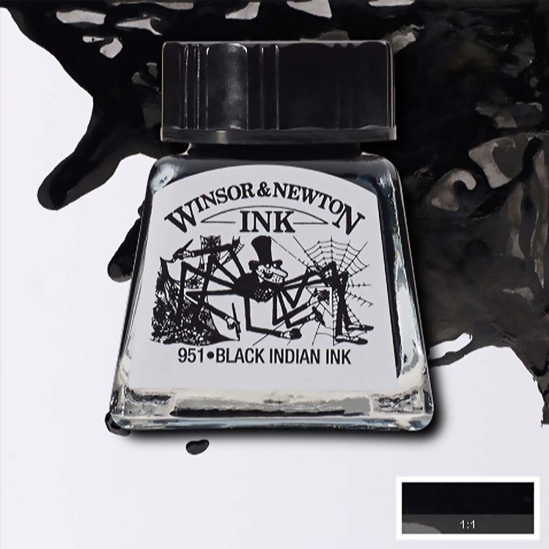 Tusz rysunkowy Winsor &amp; Newton 14 ml Black Indian Ink