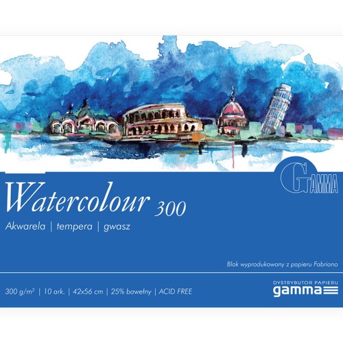Blok do akwareli Gamma Fabriano - 42 x 56 cm, 300 g, 10 ark.