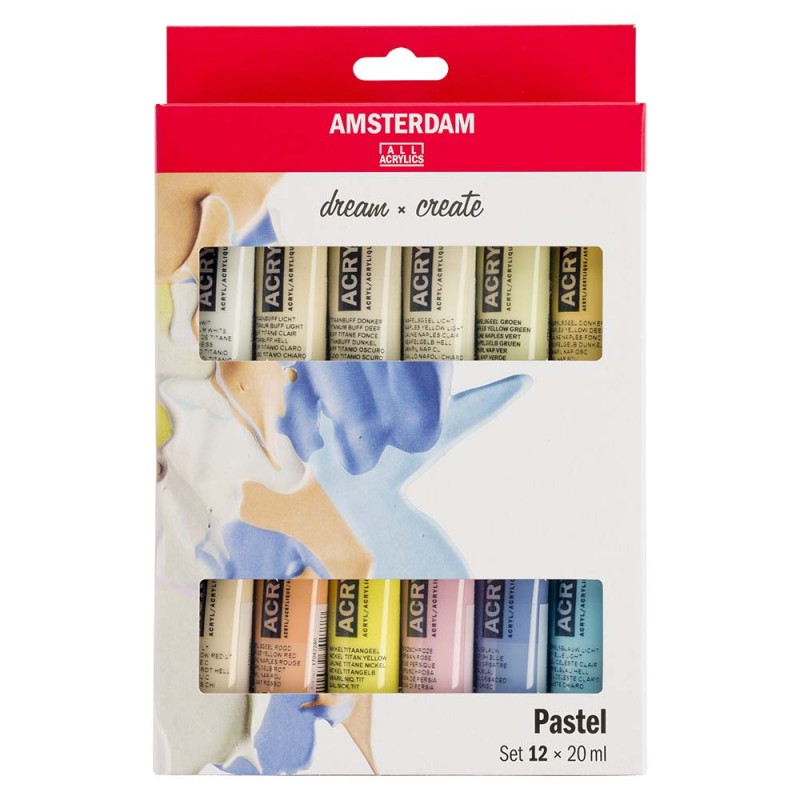 Zestaw farb akrylowych Amsterdam Pastel Talens 12x20 ml