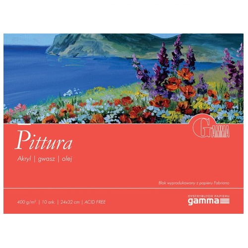 Blok do farb olejnych i akrylowych Gamma Fabriano Pittura - 24 x 32 cm, 400 g, 10 ark.