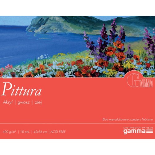 Blok do farb olejnych i akrylowych Gamma Fabriano Pittura - 42 x 56 cm, 400 g, 10 ark.