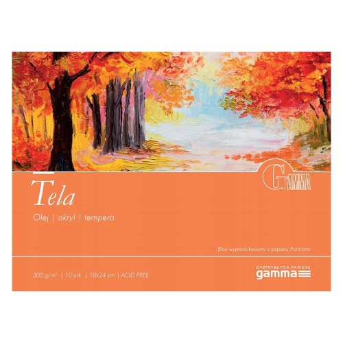 Blok do oleju Gamma Fabriano Tela - 18 x 24 cm, 300 g, 10 ark.